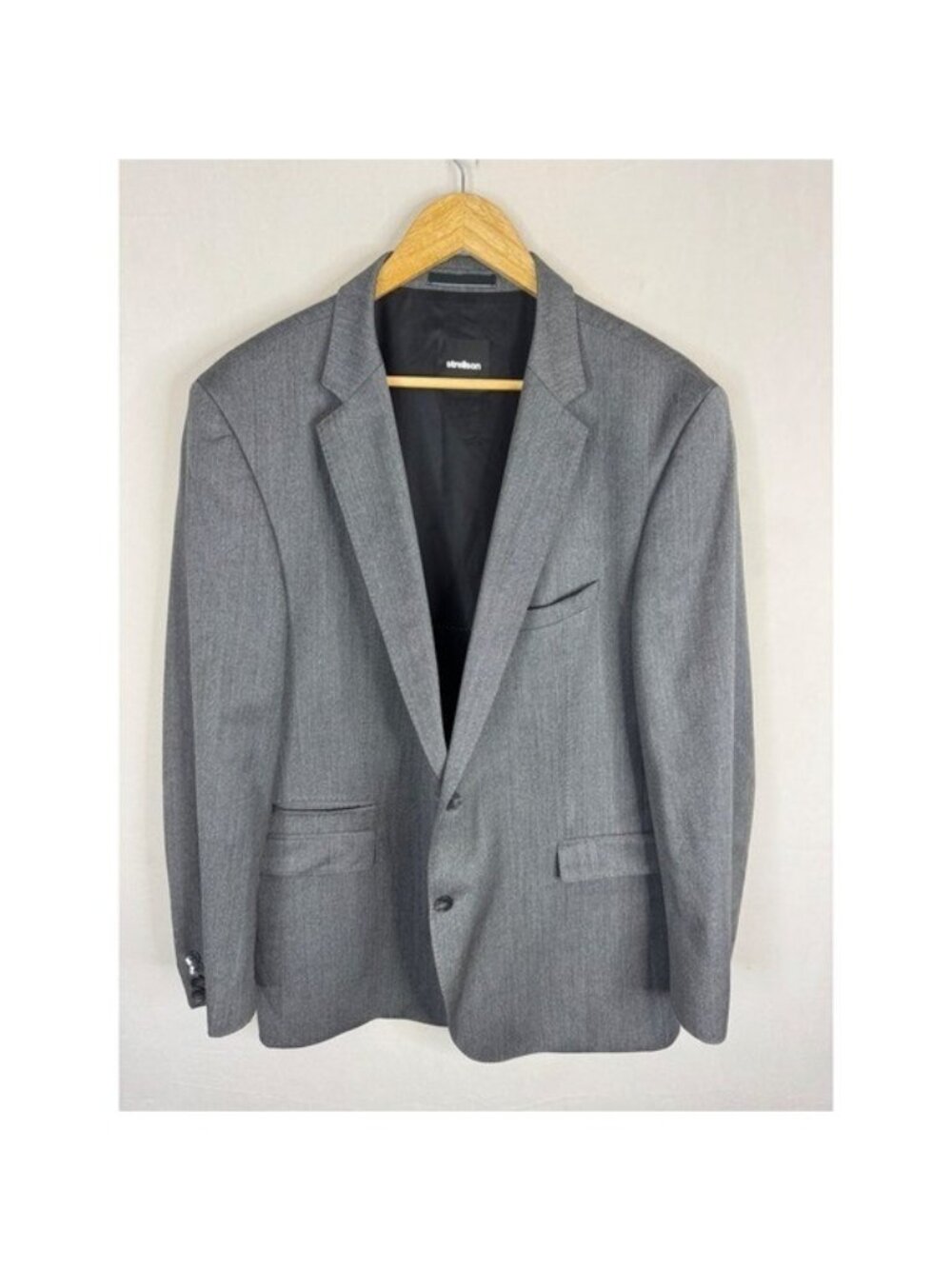 Strellson Sky-Evans Grey Virgin Wool Blazer Sport Coat Mens Size 46  56 IT/EU